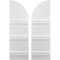Ekena Millwork Americraft 5-Board (3 Batten) Wood Joined Board-n-Batten Shutters w/ Arch Top, ARW401BQ518X77WHH, PR ARW401BQ518X77WHH - alternate 1